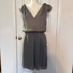 “CALYPSO ST. BARTH” Silk Chiffon Knot Mini Dress